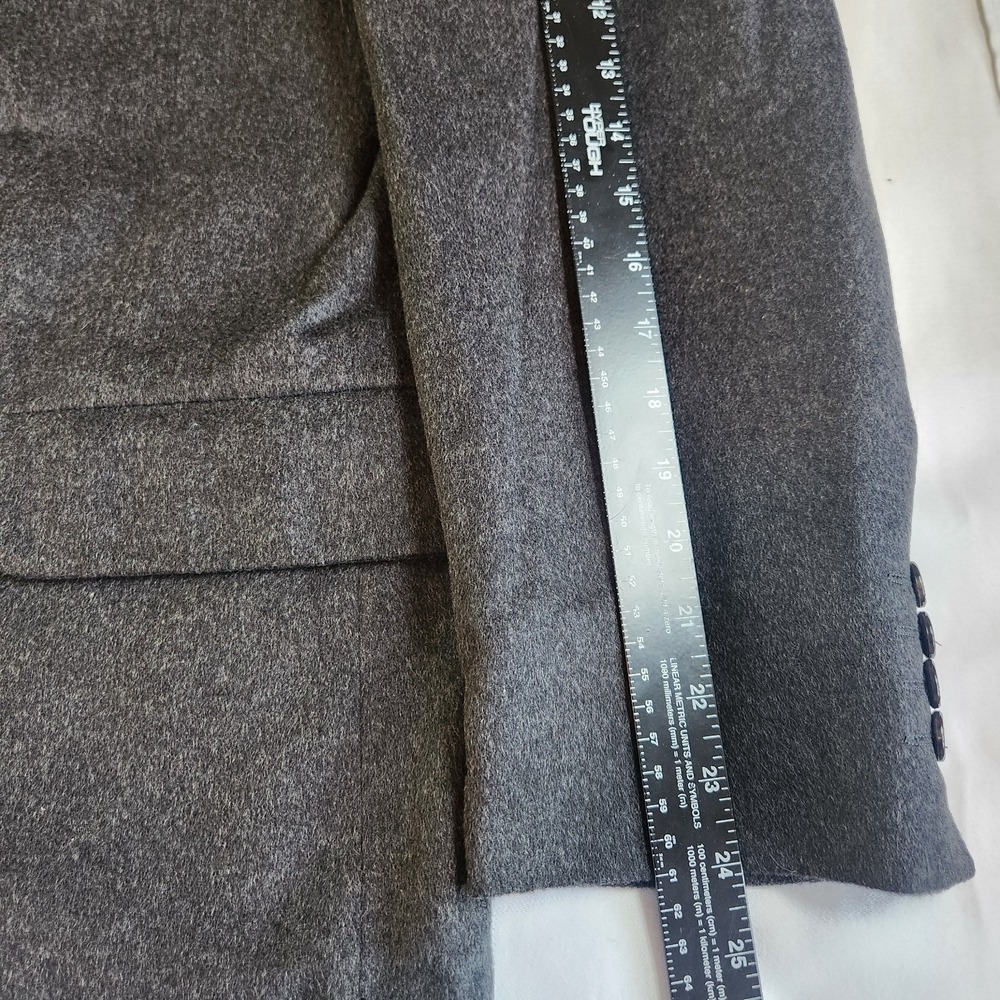 AMERICAN TREND USA Made Sport Coat Mens 40R Gray Solid 100% Cashmere Two Buttons - Picture 6 of 7